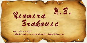 Miomira Braković vizit kartica